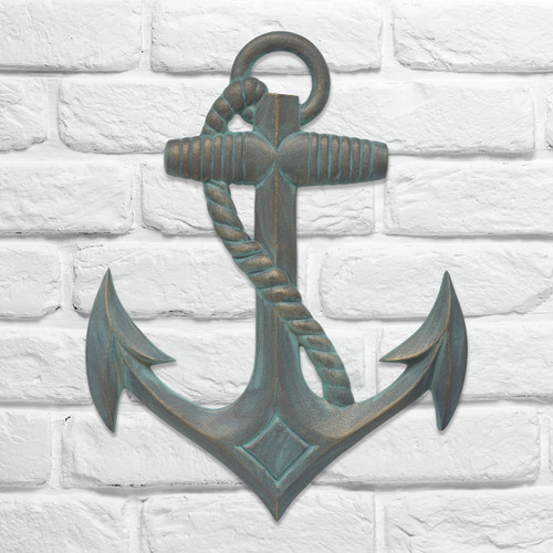 Gray Anchor Wall Decor
