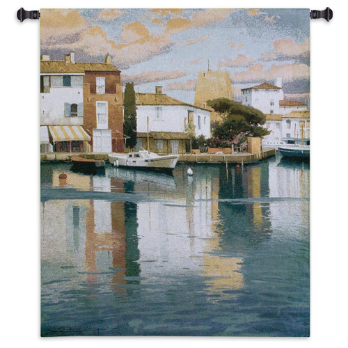 Harbor at Morning Light Wall Tapestry