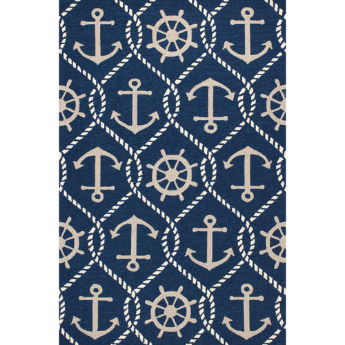 Harbor Navy Marina Indoor/Outdoor Rug - 8 x 10