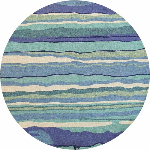 Rippling Waves Indoor/Outdoor Rug - 8 Ft. Round
