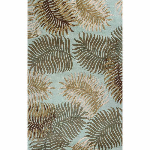 Havana Aqua Fern View Rug - 8 x 11