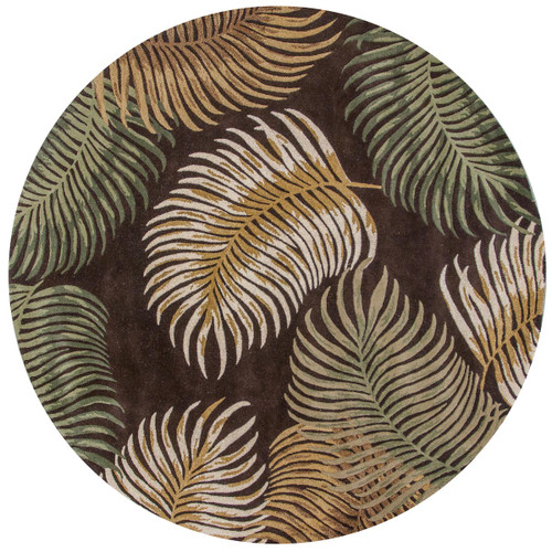 Havana Espresso Fern View Rug - 8 Ft Round