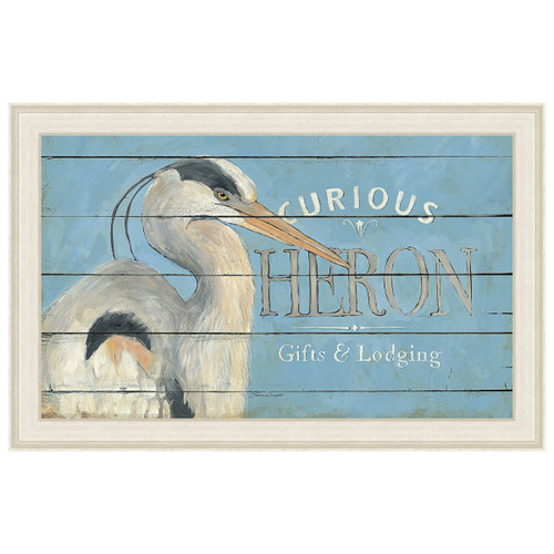 Heron Blue Framed Canvas