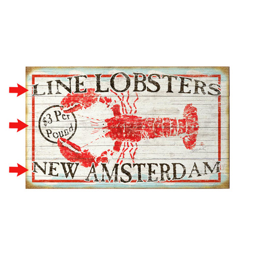 Horizontal Lobster Personalized Sign - 39 x 23