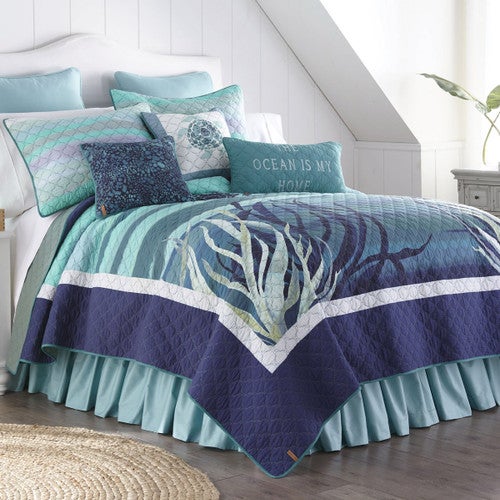 Ocean Blue Quilt Bedding Collection