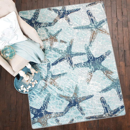 Laguna Reef Aqua Rug - 3 x 4
