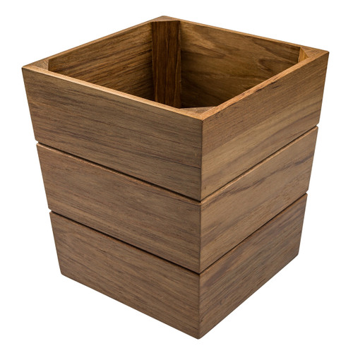 Large Teak Waste Basket - OUT OF STOCK UNTIL 08/04/2025