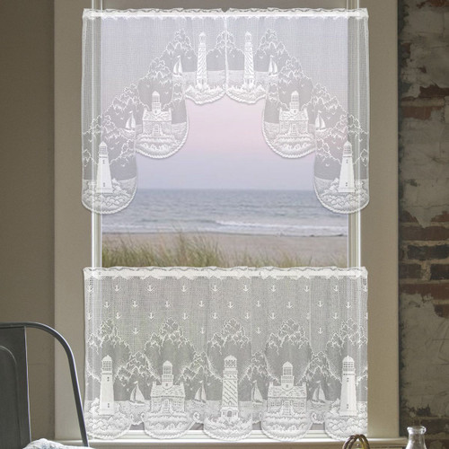 Lighthouse Lace Swag Pair