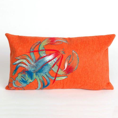 Lobster Orange Pillow - 12 x 20