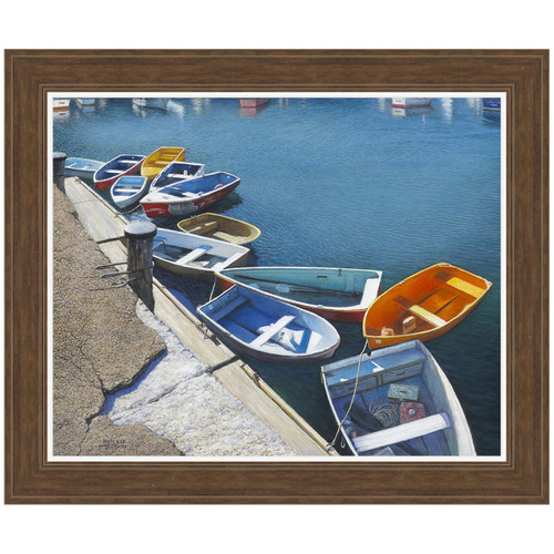 Lonely Boats Framed Canvas