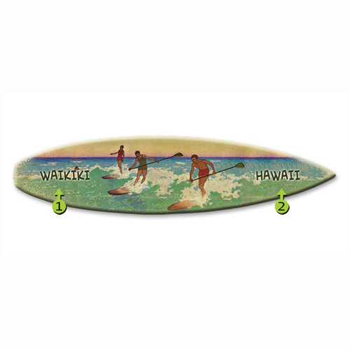 Making Waves Surfboard Wood Personalized Sign - 12 x 44