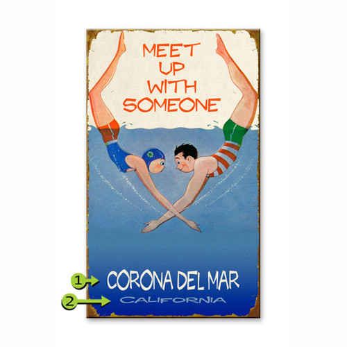 Meet Up With Someone Personalized Sign - 23 x 39