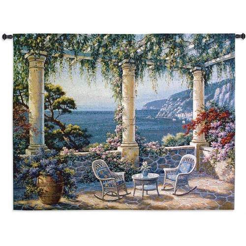 Mediterranean Terrace Wall Tapestry