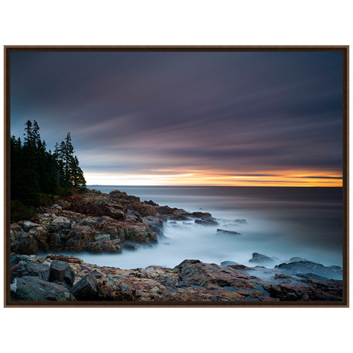Misty Coastline Framed Canvas