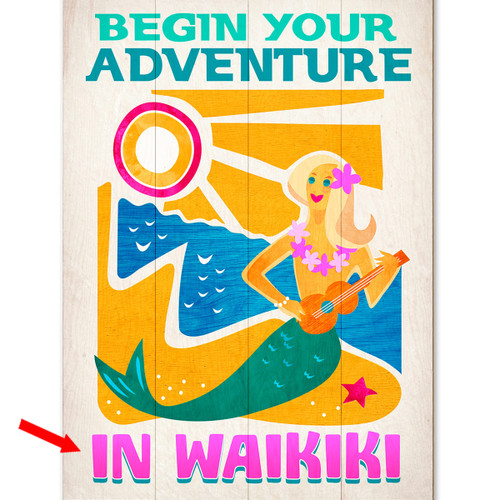 Mona Mermaid Blonde Personalized Sign