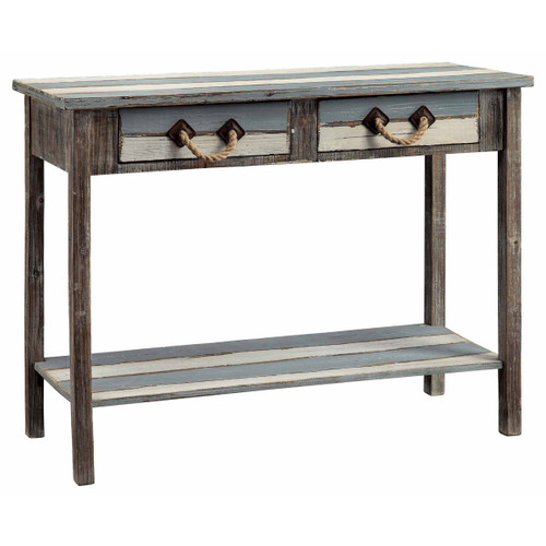 Nantucket 2 Drawer Weathered Wood Console - OVERSTOCK