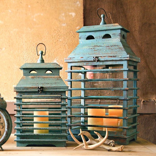 Nantucket Shutter Lanterns - Set of 2 - OUT OF STOCK UNTIL 06/13/2025