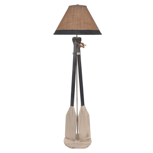 Cottage/Navy 2-Paddles w/ Rope Floor Lamp