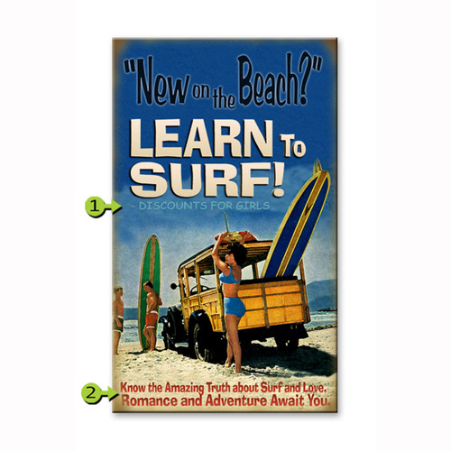 New on the Beach Personalized Sign - 18 x 30