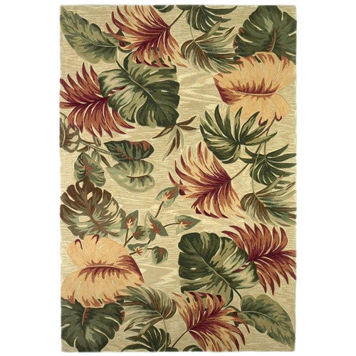 Sparta Beige Palm Leaves Rug Collection