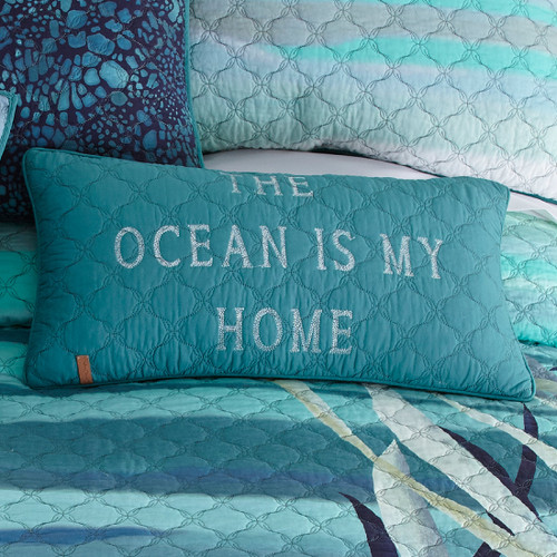 Ocean Blue Rectangle Pillow