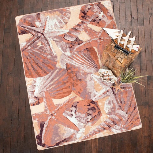 Ocean Mist Coral Rug - 4 x 5