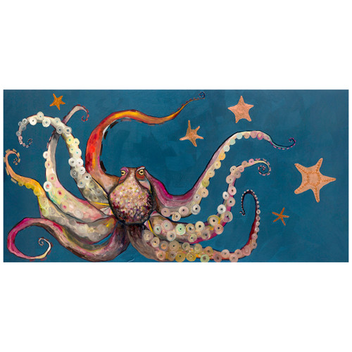 Prismatic Octopus Canvas Art - 36 x 18