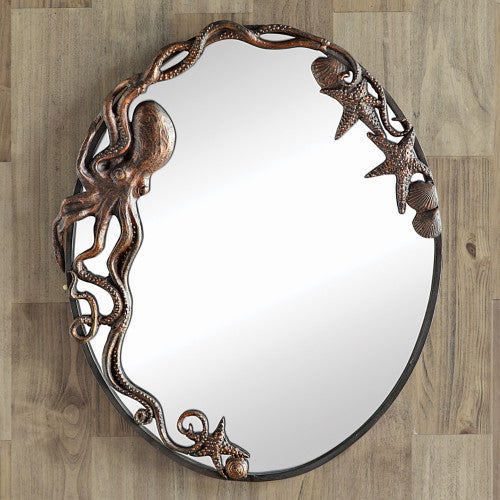 Octopus Oval Wall Mirror