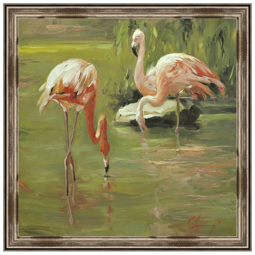 Painterly Flamingo II Framed Print