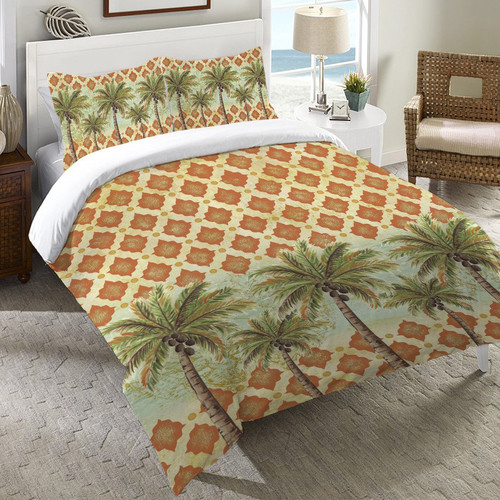 Palm Tile Duvet Cover - Queen