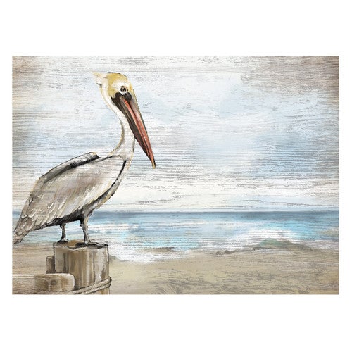 Pelican Pier Wood Wall Art