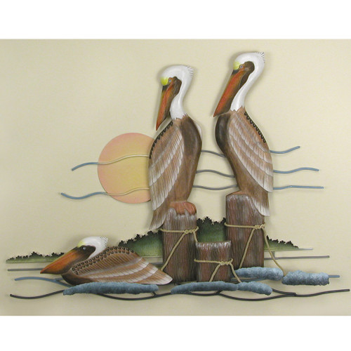 Perching Pelicans Wall Hanging - OUT OF STOCK UNTIL 06/30/2025