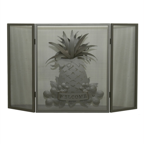 Pineapple Greetings Fireplace Screen