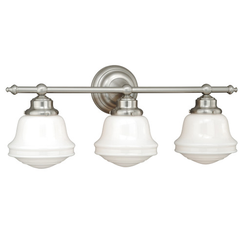 Plantation 3 Light Vanity Lamp - Satin Nickel