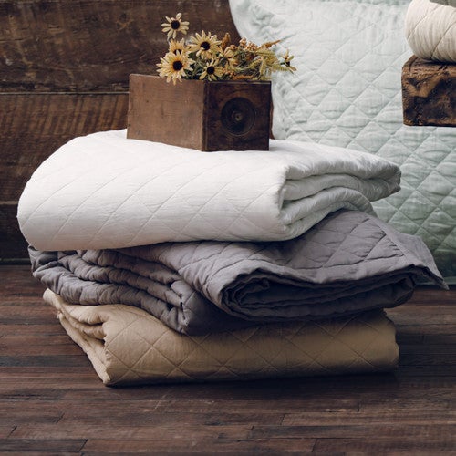 Vintage White Linen Quilt Collection