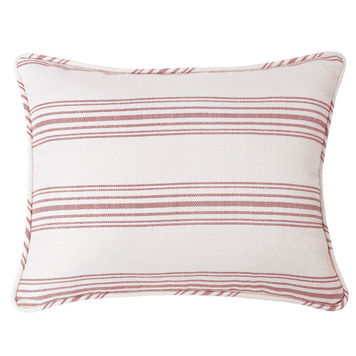 Prescott Red Stripe Queen Shams - Set of 2