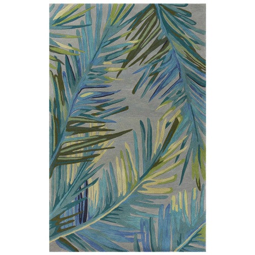 Waterside Blue Palms Rug Collection