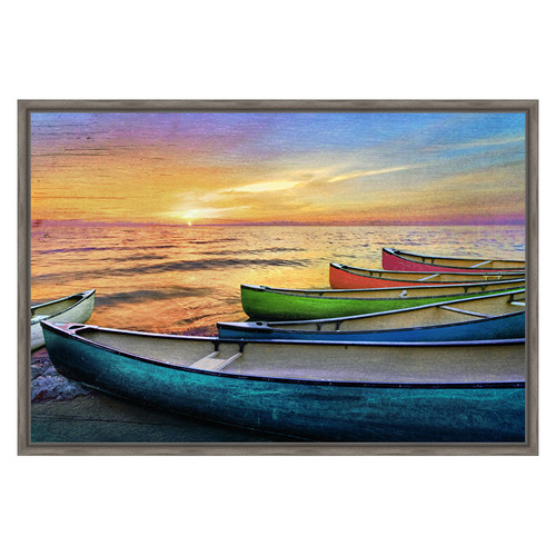 Rainbow Armada Framed Canvas