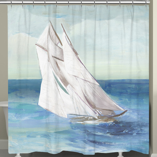 Sail The Ocean Blue Shower Curtain