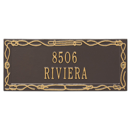 Sailor's Knot Address Plaque - Bronze & Gold