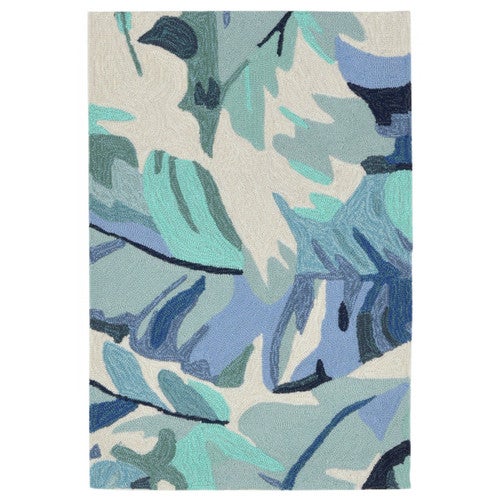 Cabana Palm Blue Indoor/Outdoor Rug Collection