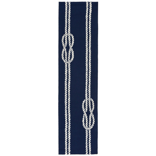Sailor's Knotty Navy Indoor/Outdoor Rug - 2 x 8