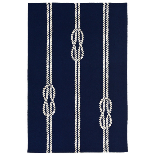 Sailor's Knotty Navy Indoor/Outdoor Rug - 5 x 8