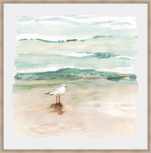 Sandy Seagull I Framed Wall Art