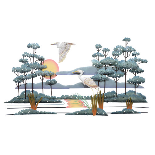 Sunset & Herons Wall Art