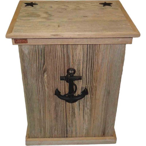 Padre Single Trash Can with Anchor