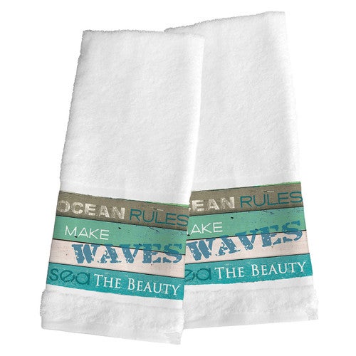 Sea Rules Hand Towels - Set of 2