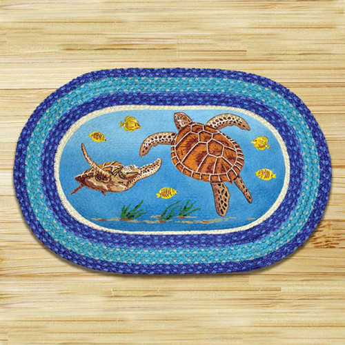 Sea Turtle Braided Rug