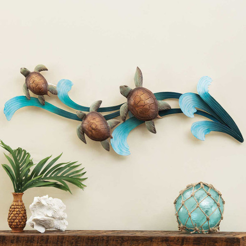 Sea Turtle Wave Wall Art