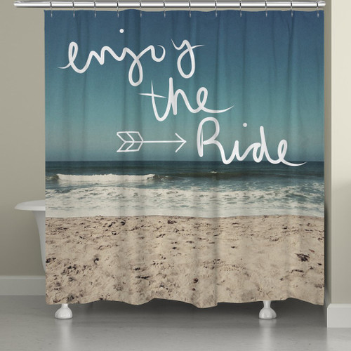 Seascape Mantra Shower Curtain